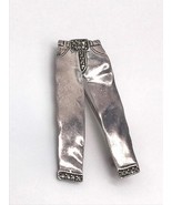 Vintage Sterling Silver 925 Jeans Pin – 2&quot; Pants Brooch Gemstone Western... - €33,13 EUR