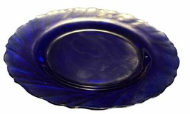 Bormioii Rocco  France Cobalt Blue Glass Plate/ Saucer - Swirl Design - ... - £6.08 GBP