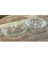 Vintage PYREX 022 &amp; 023 Clear Glass Bowls  - With 1 682-C Lid - €12,85 EUR