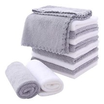 MOONQUEEN Microfiber Facial Cloths Fast Drying Washcloth 12 pack - Premium Soft - £18.73 GBP