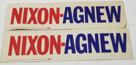 Nixon Agnew Bumper Stickers 1968 Presidential Election Set of 2 - $10.40