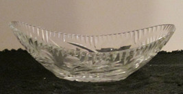 LEAD CRYSTAL OVAL  BANANA RELISH CANDY DISH CENTERPIECE - $11.82