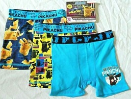 Boys Underwear Pokemon 3 Pair Boxer Briefs Kids Size 4 6 8 NEW Pikachu U... - $18.42