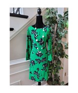 Tommy Hilfiger Dress Womens Small Green Floral Print Long Sleeve Casual  - $48.48 CAD