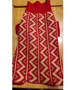 top paw Adirondack Chevron Dog Sweater Size Large Red Yellow  - £6.93 GBP