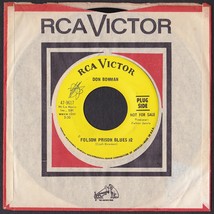 Don Bowman 45 RPM Folsom Prison Blues #2 / House of the Setting Sun (1968) - £9.79 GBP