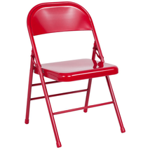 HERCULES Series Triple Braced Red Metal Folding Chair 300 lb Capacity - $1,390.45 MXN