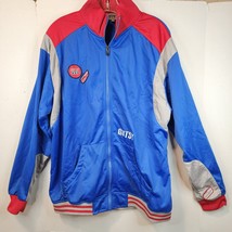 Gutsy Vintage Style Red / Blue / Grey Sporting Jacket Unisex Size Large - £23.35 GBP
