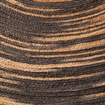 Round Natural and Black Swirl Jute Rug - 7 ft image 2