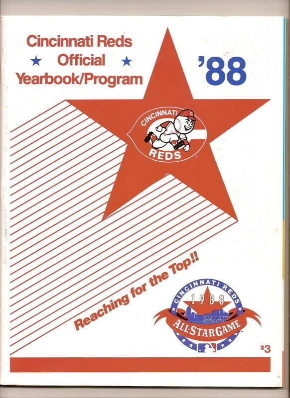 1988 cincinnati reds official yearbook program - $30.08