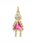 14K Yellow Gold October Girl or Boy Birthstone Charm - €137,28 EUR