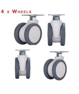 4 Inch caster wheels casters set of 4  Double Wheel Caster Hospital furn... - €67,71 EUR