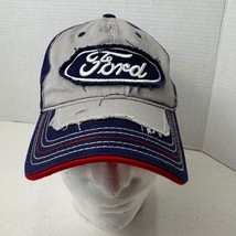 Ford Baseball Cap Distressed Logo Adjustable Hat - $20.52 CAD