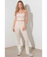 Le Lis Cami &amp; Leggings Set Women’s Ribbed Crop Top High Waist Stretch Lo... - $51.69 CAD