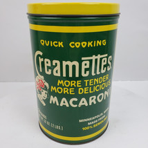 Vintage 1900s Replica Creamettes Quick Cook Macaron Tin 8x5 Inch Adverti... - £11.10 GBP