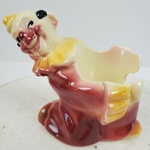 Vintage Shawnee Pottery Circus Clown Figurine 5x5x5.5&quot; USA 619 Ceramic - £20.82 GBP