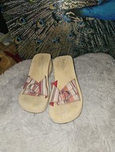 SKECHERS Faux Wood Spongy Cut Out Platform Sandals Y2K 2000s Size UK 8 - $33.62