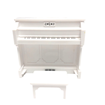 Sylvanian Families Calico Critters Pure White Piano With Bench 4.5x5.25 Black - £11.80 GBP