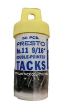 Presto No. 11 9/16&quot; Double-pointed Tacks 50 Pieces New Old Stock - £7.59 GBP