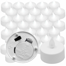 New White Flickering 36 Flicker Light Flameless LED Tealight Tea Candles - £30.48 GBP