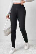 Black Fleece Lining Winter High Waist Leggings - $26.30
