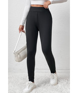 Black Fleece Lining Winter High Waist Leggings - $489.82 MXN