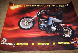 Harley Davidson Arcade POSTER 1997 Original Video Game 30 X 22 Motorcycle  - £18.12 GBP