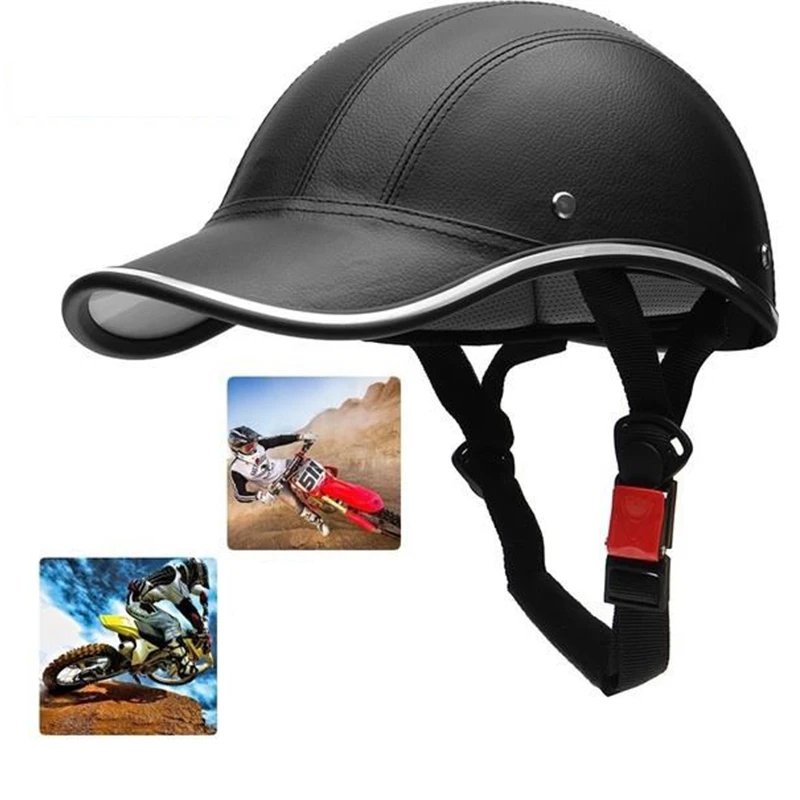 PUOU Motorcycle Bike Scooter Half Helmet - Elegant Design, High-Quality ... - £24.69 GBP