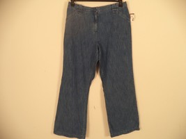 Misses Wide Leg Denim Pant. Classic Elements. 16. 100% Cotton. Ocean Wash. - $21.78