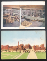 2 Vintage Anheuser Busch Budweiser Factory St Louis MO Postcard Advertising - £9.15 GBP