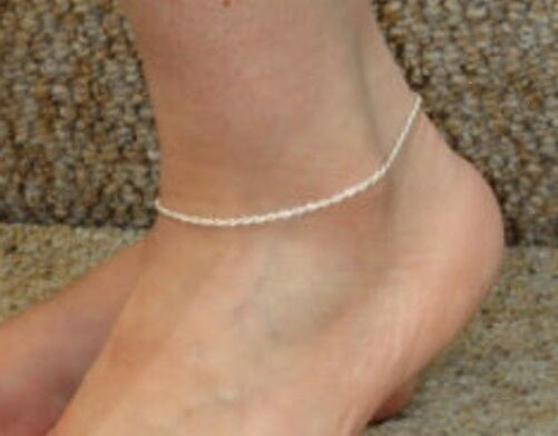Rope Chain - Anklet or Bracelet -- .925 Sterling Silver -- Made in Italy  [GJ]