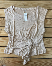 Anthropologie NWT $68 women’s tie front top size XS peach R2 - £21.35 GBP