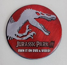 Vintage Jurassic Park III VHS &amp; DVD Movie Promo Button Pin - £6.59 GBP