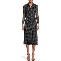 Anne Klein Polka Dot Long Sleeve Shirtdress, Choose Sz/Color - £71.32 GBP