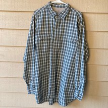 RedHead Button Up Shirt Mens XL Green Plaid Cotton Casual Pockets 602F11... - $13.12