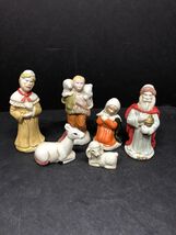 Nativity Set 6 Piece Hand Painted Porcelain by Holiday Treasures REPLACE... - $15.41 CAD