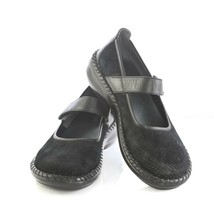 Propet Black Leather Mary Janes Comfort Shoes Hook Loop Womens 7 M SN W0263 - £27.55 GBP