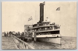 Chesapeake Beach MD Arrival of Steamer Dreamland Railway Museum Postcard I25 - £7.95 GBP