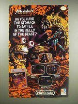 1990 Milton Bradley Abadox Video Game Ad - Do you have the stomach to battle - £14.78 GBP