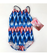 Kanu Surf Swim Baby Girl&#39;s Red/White/Blue One Piece Swimsuit 12 Months NEW - £7.77 GBP
