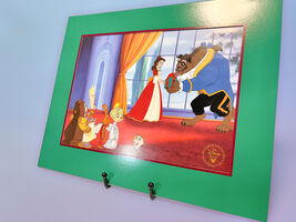 Disney Store 1997 Beauty &amp; Beast Enchanted Christmas Lithograph - $19.99