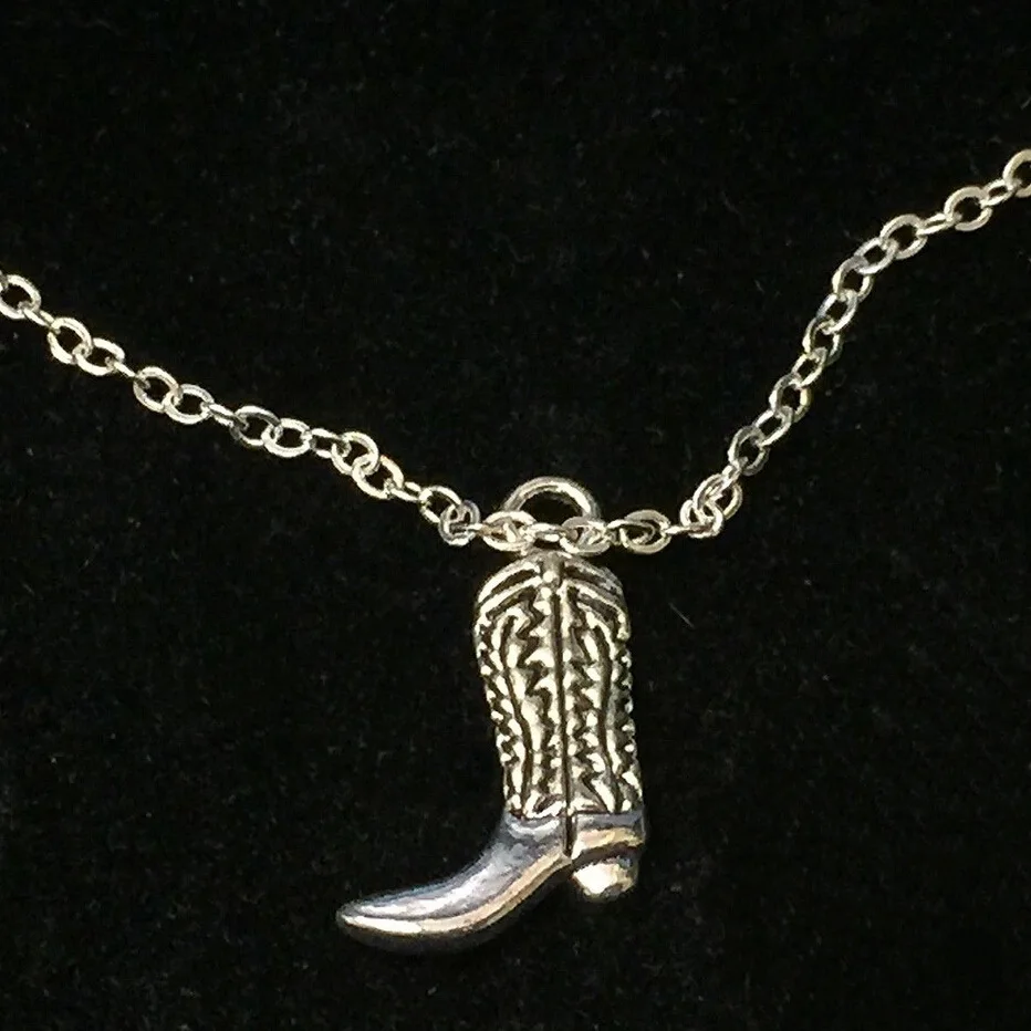 Er cowboy boots charms statement choker necklace pendant accessories fast shipping b443 thumb200