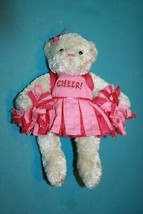 GUND Teddy Bear Jacqueline Cheerleader 8&quot; Pink Mini Stuffed Plush Soft Toy 15119 - £9.12 GBP