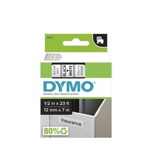 DYMO Standard D1 Labeling Tape for LabelManager Label Makers, Black Print on Whi - £23.29 GBP