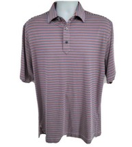 FootJoy FJ Golf Polo Shirt Athletic Fit Size M Red White Blue Striped Men’s - £22.09 GBP