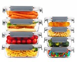 8 Pack Glass Food Storage Containers With Lids, Meal Prep Containers, Ai... - £49.76 GBP