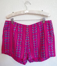Bethany Mota Retro Shorts 12 Hotpants Mod Woven Stripe Hot PInk Purple India - £14.89 GBP