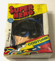 Vintage 70s Ben Cooper Super Hero Batman Halloween Child Costume Mask M 8-10 - £37.91 GBP