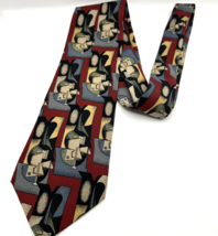 Picasso OMBI Mens 100% Silk Tie Made in USA Abstract Art Print LONG 62&quot; ... - £18.90 GBP