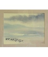 POON TAI TO Watercolor Print Numered 713/750 Shore Birds - £22.12 GBP